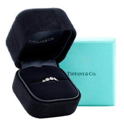 Tiffany Platinum Diamond Jazz Graduated Band Ring 53 6.5 6 of 6