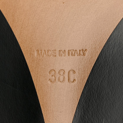 Chanel Shiny Calfskin Logo Loafers 38 Black 9 of 9