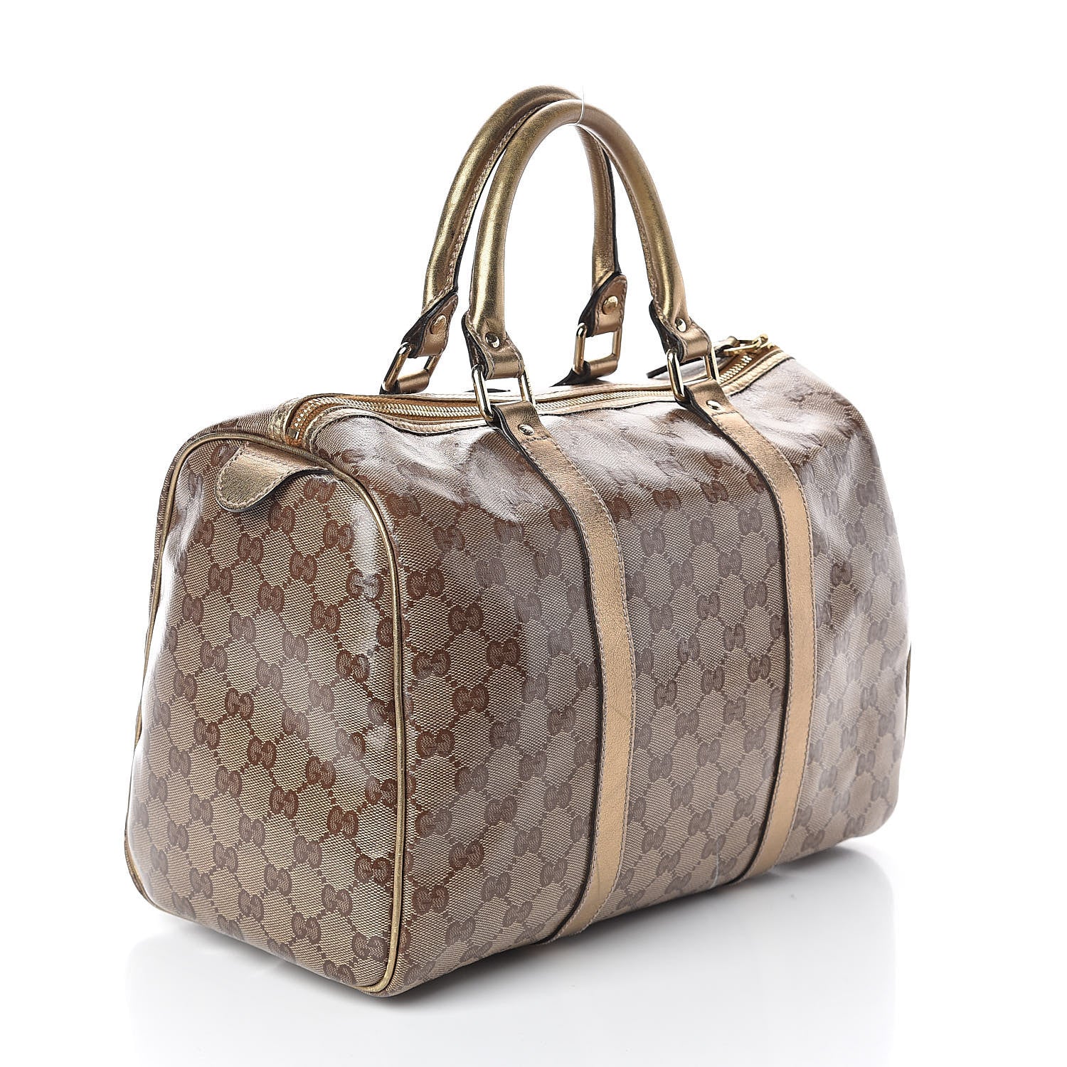 Gucci Crystal Monogram Medium Joy Boston Bronze 3 of 9