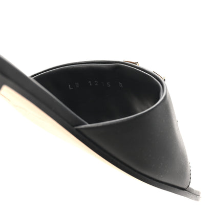 Louis Vuitton Calfskin LV Mare Flat Mule 37.5 Black 9 of 10