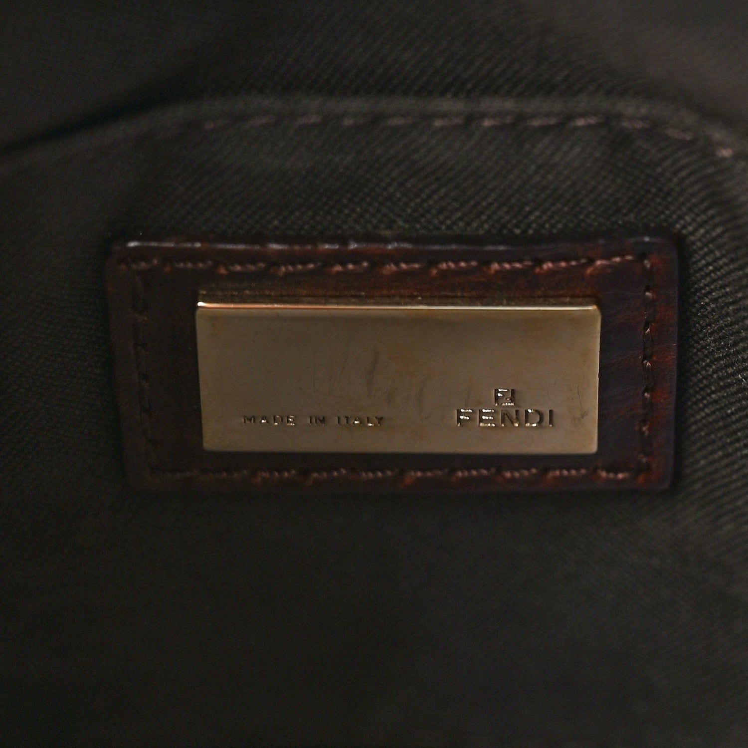 Fendi Zucchino Vitello Small Forever Boston Mogano Panna Bruciato 6 of 10