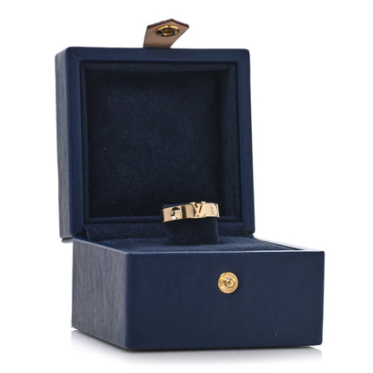 Louis Vuitton 18K Yellow Gold Empreinte LV Ring 58 8.5 5 of 5