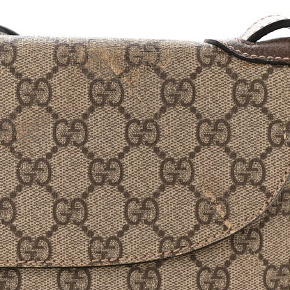 Gucci GG Supreme Monogram Web Messenger Bag Brown 17 of 18