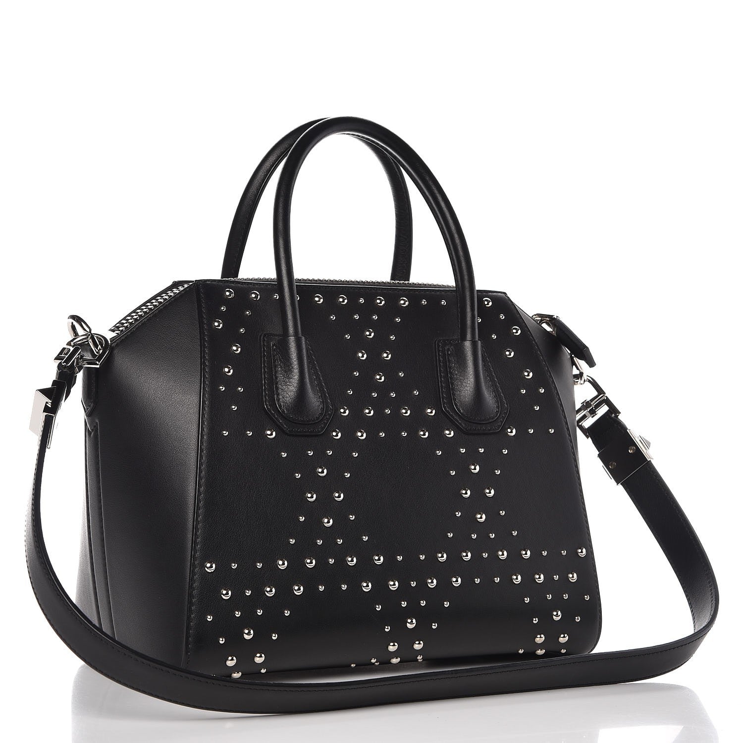 Givenchy Smooth Calfskin Small Studded Antigona Black 3 of 7