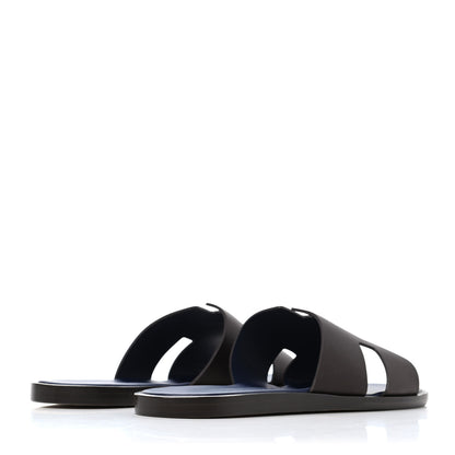 Hermes Epsom Mens Izmir Sandals 44 Cafe Bleu Riva 3 of 4