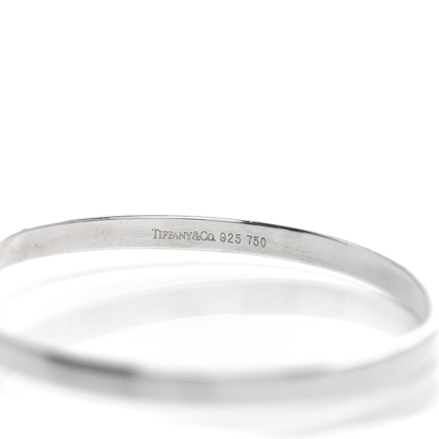 Sterling Silver 18K Yellow Gold Hook Eye Bangle Bracelet