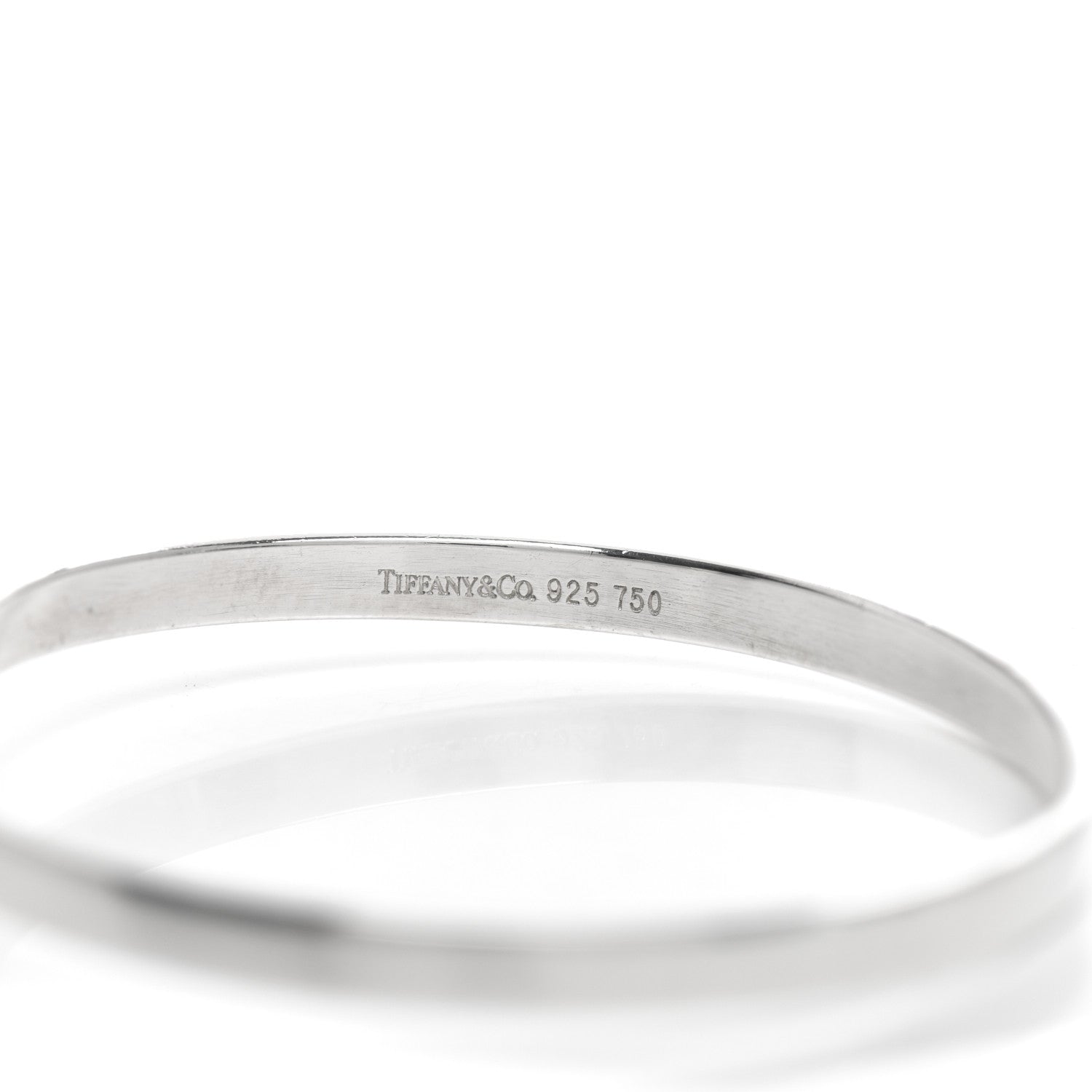 Tiffany Sterling Silver 18K Yellow Gold Hook Eye Bangle Bracelet 4 of 4
