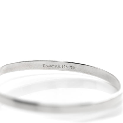 Tiffany Sterling Silver 18K Yellow Gold Hook Eye Bangle Bracelet 4 of 4