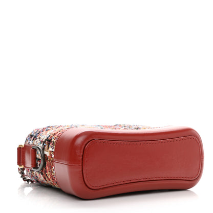 Chanel Tweed Calfskin Small Gabrielle Hobo Red 4 of 12
