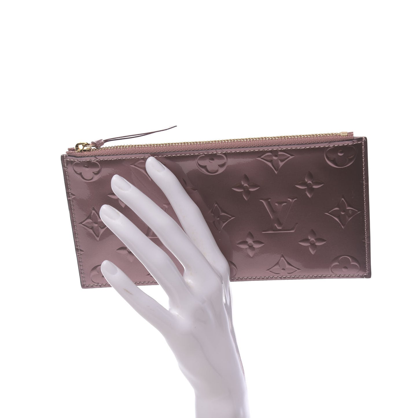 Vernis Felicie Chain Wallet Zippered Insert Rose Cuivre