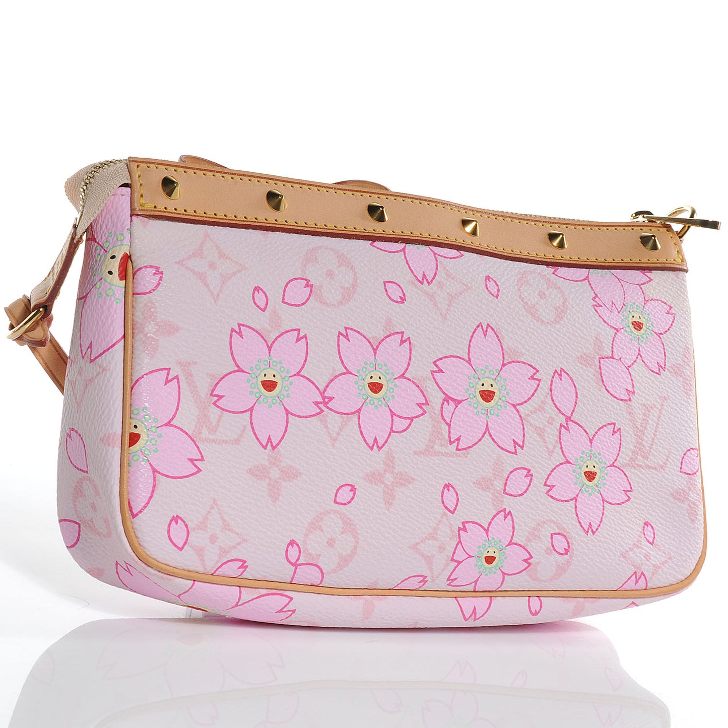 Monogram Cherry Blossom Pochette Accessories Pink