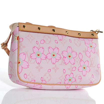 Louis Vuitton Monogram Cherry Blossom Pochette Accessories Pink 3 of 8