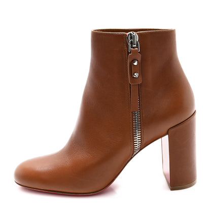 Christian Louboutin Calfskin Ziptotal 85 Booties 37.5 Cuoio 1 of 9