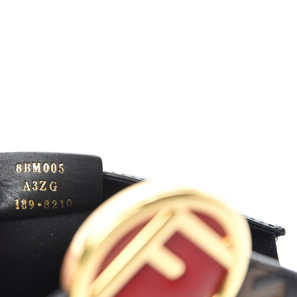 Fendi Vitello Liberty F is Fendi Bi-Color FF 1974 Embossed Envelope Belt Bag Maya Black 11 of 12