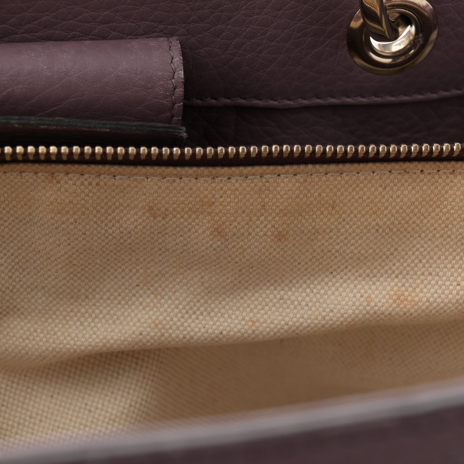 Gucci Pebbled Calfskin Medium Bamboo Shopper Tote Purple 12 of 16
