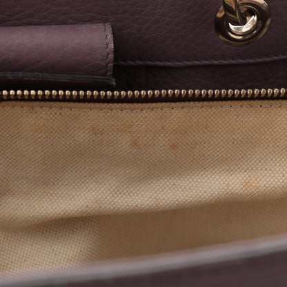Gucci Pebbled Calfskin Medium Bamboo Shopper Tote Purple 12 of 16
