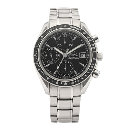Omega Stainless Steel 40mm Speedmaster Date Chronograph Automatic Watch Black 3210.50.00 1 of 5