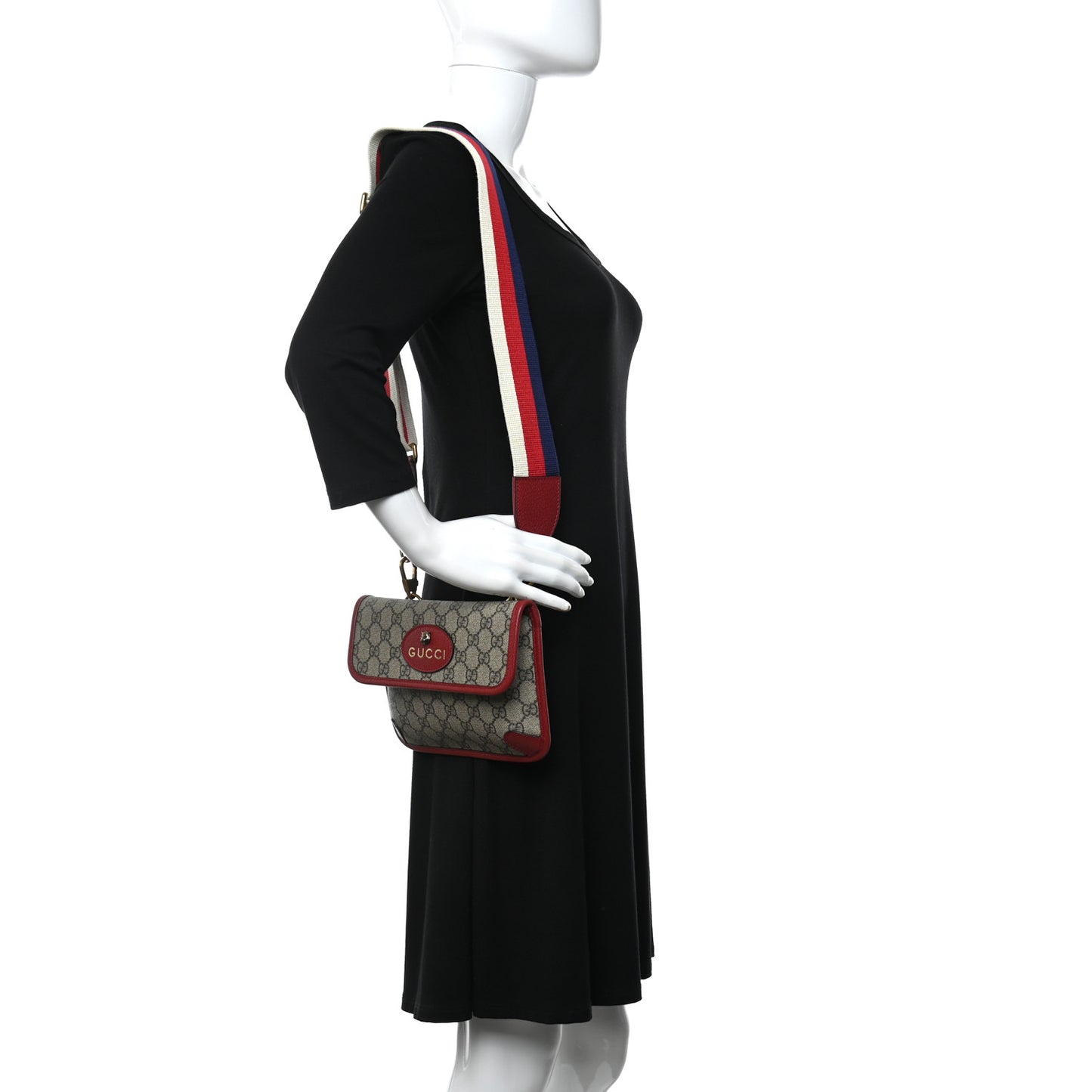 GG Supreme Web Totem Three Piece Monogram Shoulder Bag Red