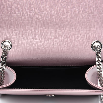 Saint Laurent Grain De Poudre Small Classic Monogram Kate Satchel Old Rose 3 of 4