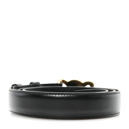 Celine Box Calfskin Medium 25mm Triomphe Belt 80 32 Black 2 of 6