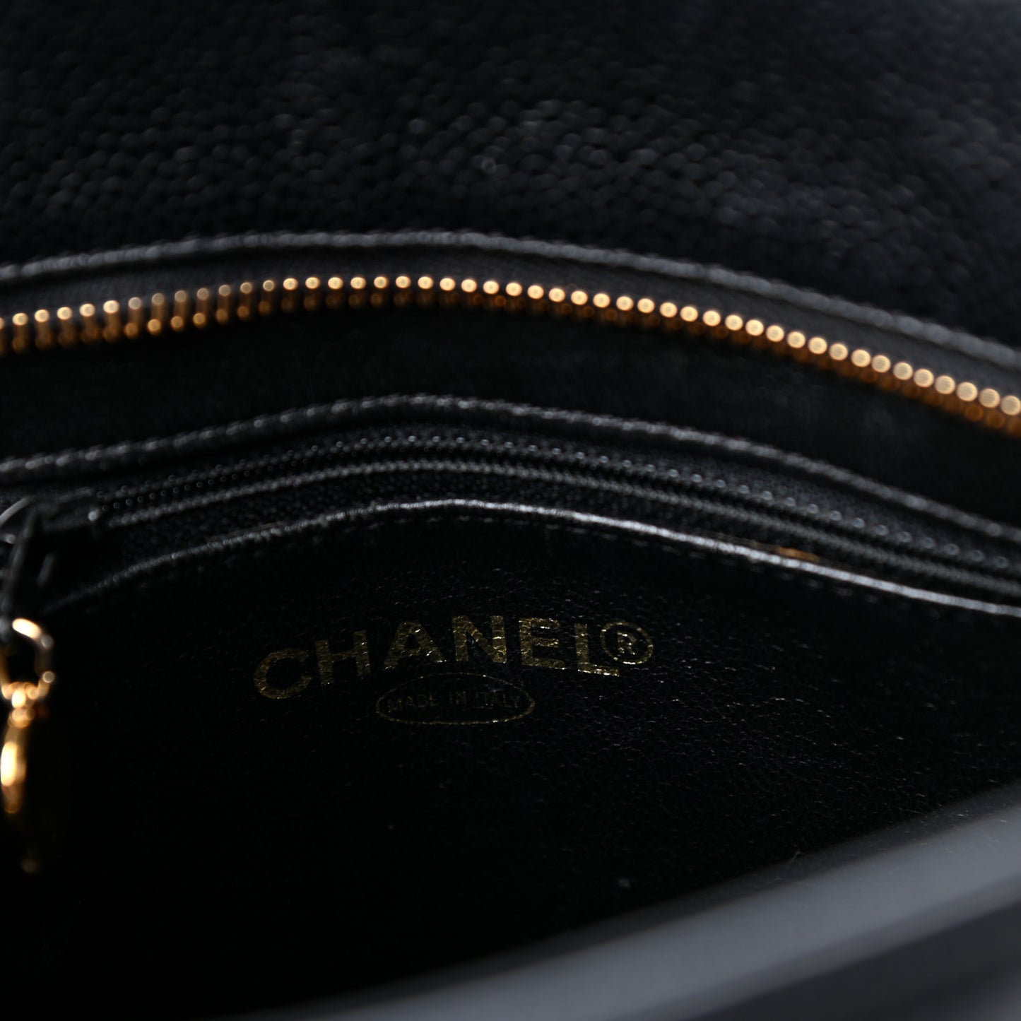 Caviar Quilted Medallion Tote Black
