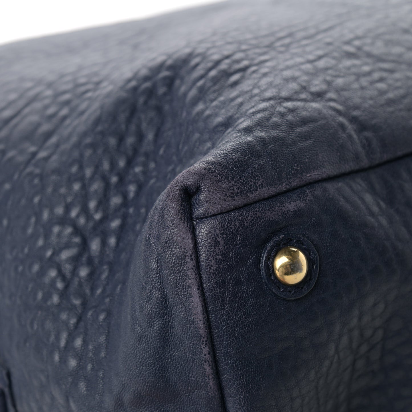 Pebbled Lambskin Medium Easy Sac Navy