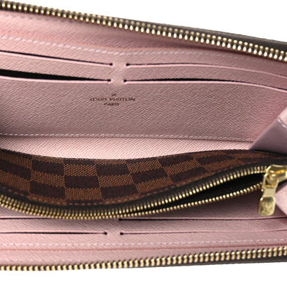 Louis Vuitton Damier Ebene Clemence Wallet Rose Ballerine 5 of 7