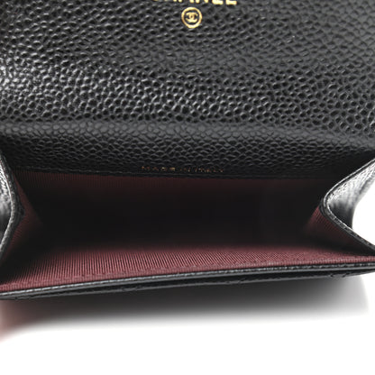 Chanel Caviar Quilted Flap Card Holder Wallet Black 5 of 8