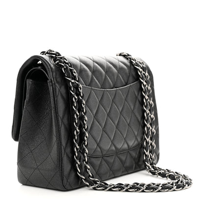 Chanel Iridescent Caviar Quilted Jumbo Double Flap Black 3 of 11