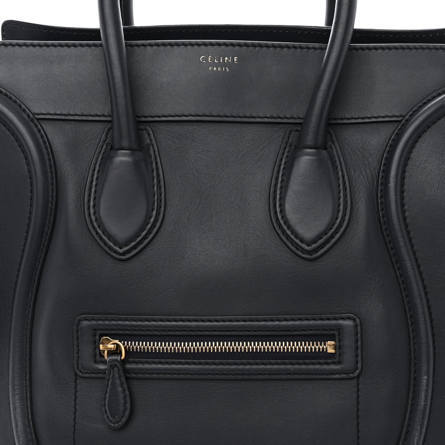 Smooth Calfskin Mini Luggage Navy Blue