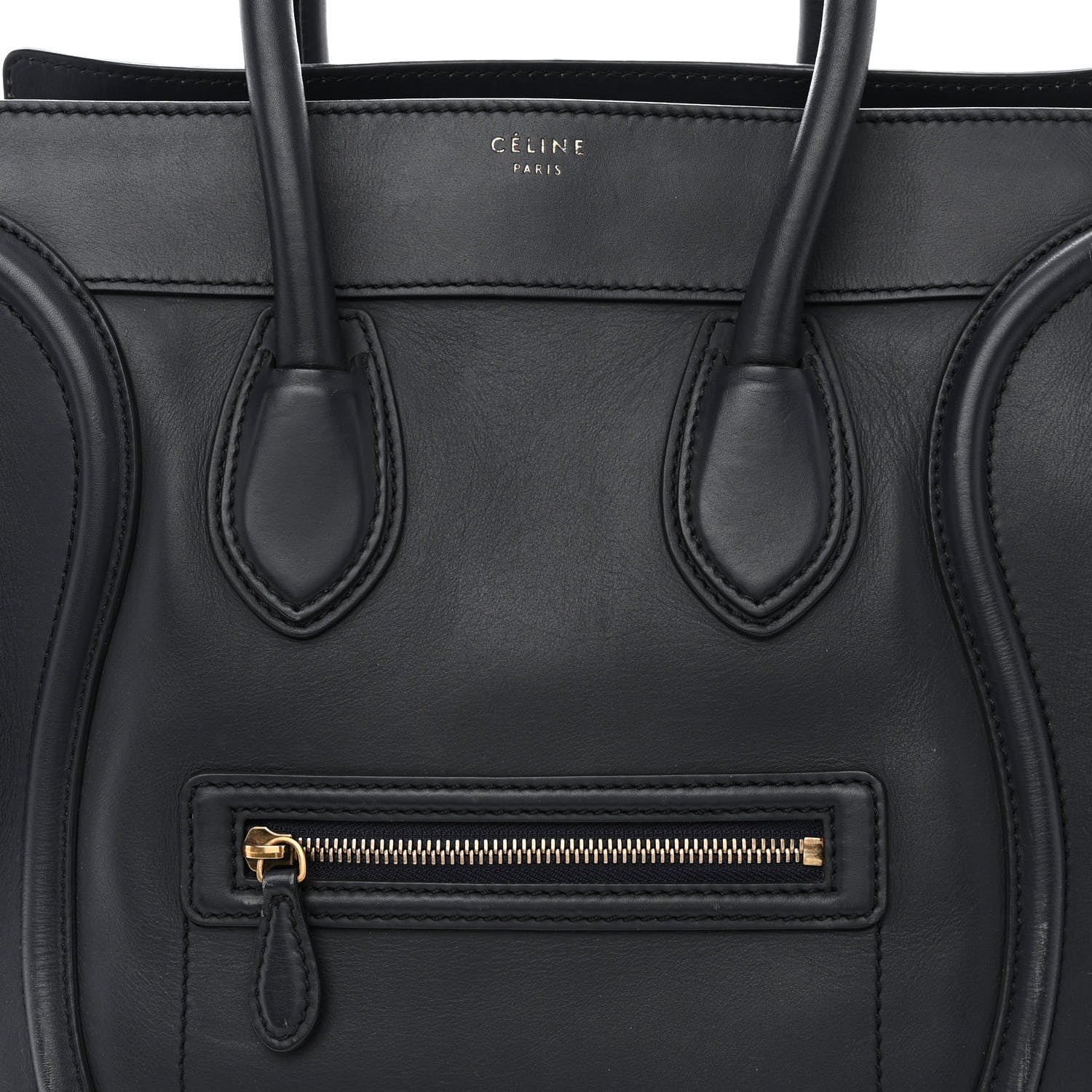 Celine Smooth Calfskin Mini Luggage Navy Blue 8 of 13