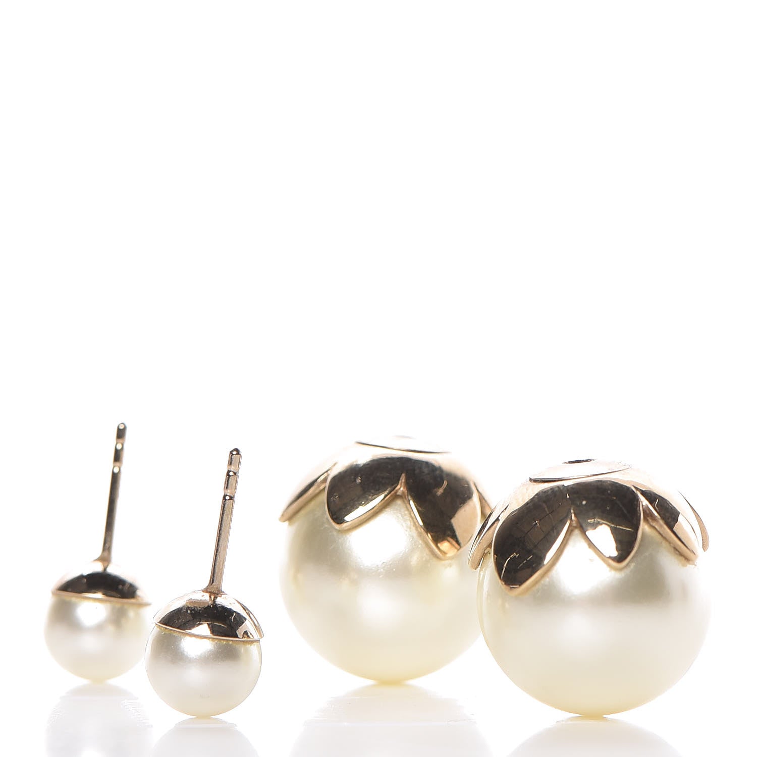Christian Dior Pearl Mise En Dior Tribal Earrings Gold 4 of 4