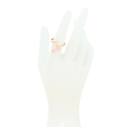 Bulgari 18K Rose Gold Diamond Pink Opal Gelati Ring 54 6.75 2 of 6