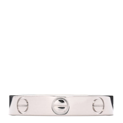 Cartier 18K White Gold 3.5mm LOVE Wedding Band Ring 51 5.75 3 of 4