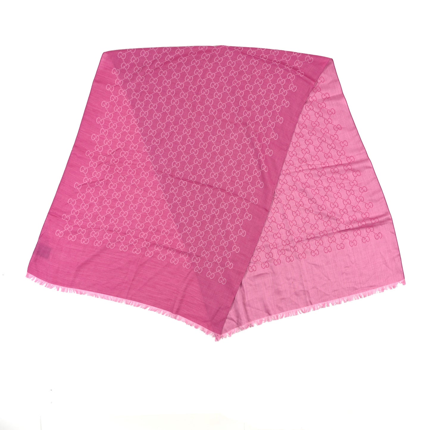 Wool Silk GG Monogram GGNat Scarf Roseate
