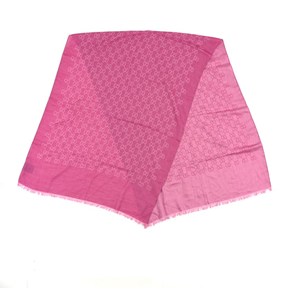 Gucci Wool Silk GG Monogram GGNat Scarf Roseate 2 of 3