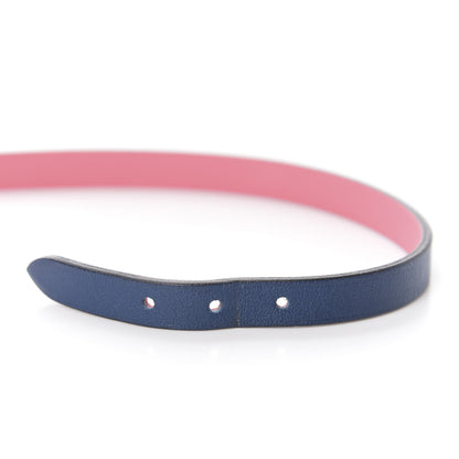 Hermes Swift Behapi Double Tour Bracelet T2 Deep Bleu Rose Azalee 3 of 5