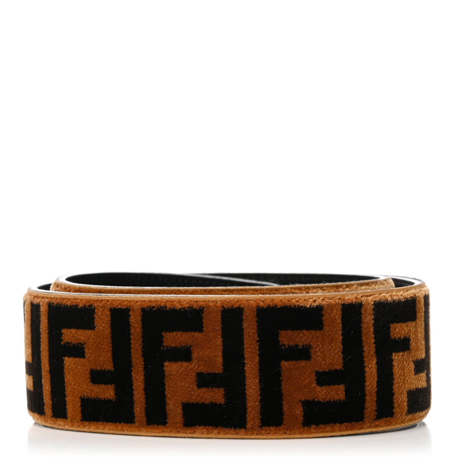 Fendi Velvet Tapestry FF Strap You Tobacco 2 of 5