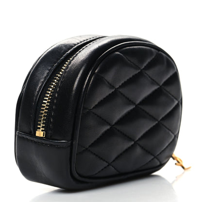 Saint Laurent Lambskin Quilted Lolita Cosmetic Pouch Black 3 of 9
