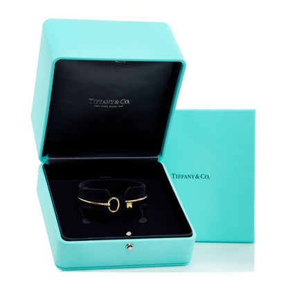 Tiffany 18K Yellow Gold Keys Wire Bracelet 4 of 4
