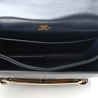 Hermes Shiny Niloticus Crocodile Sac Roulis 23 Bleu Marine 7 of 9