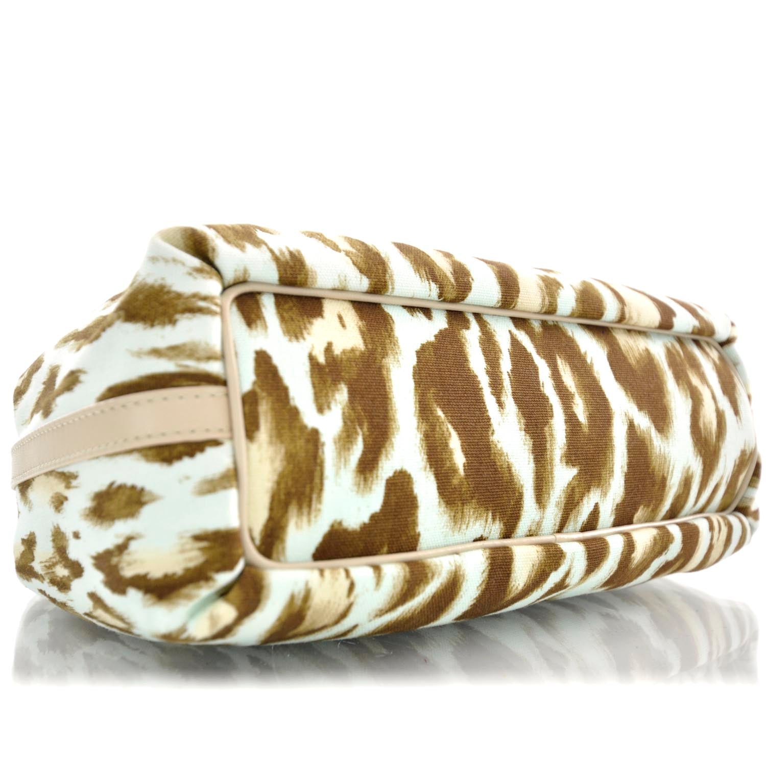 Christian Dior Canvas Leopard Print St Tropez Bag 6 of 9
