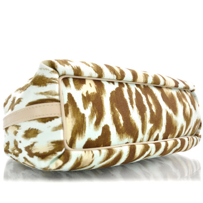 Christian Dior Canvas Leopard Print St Tropez Bag 6 of 9