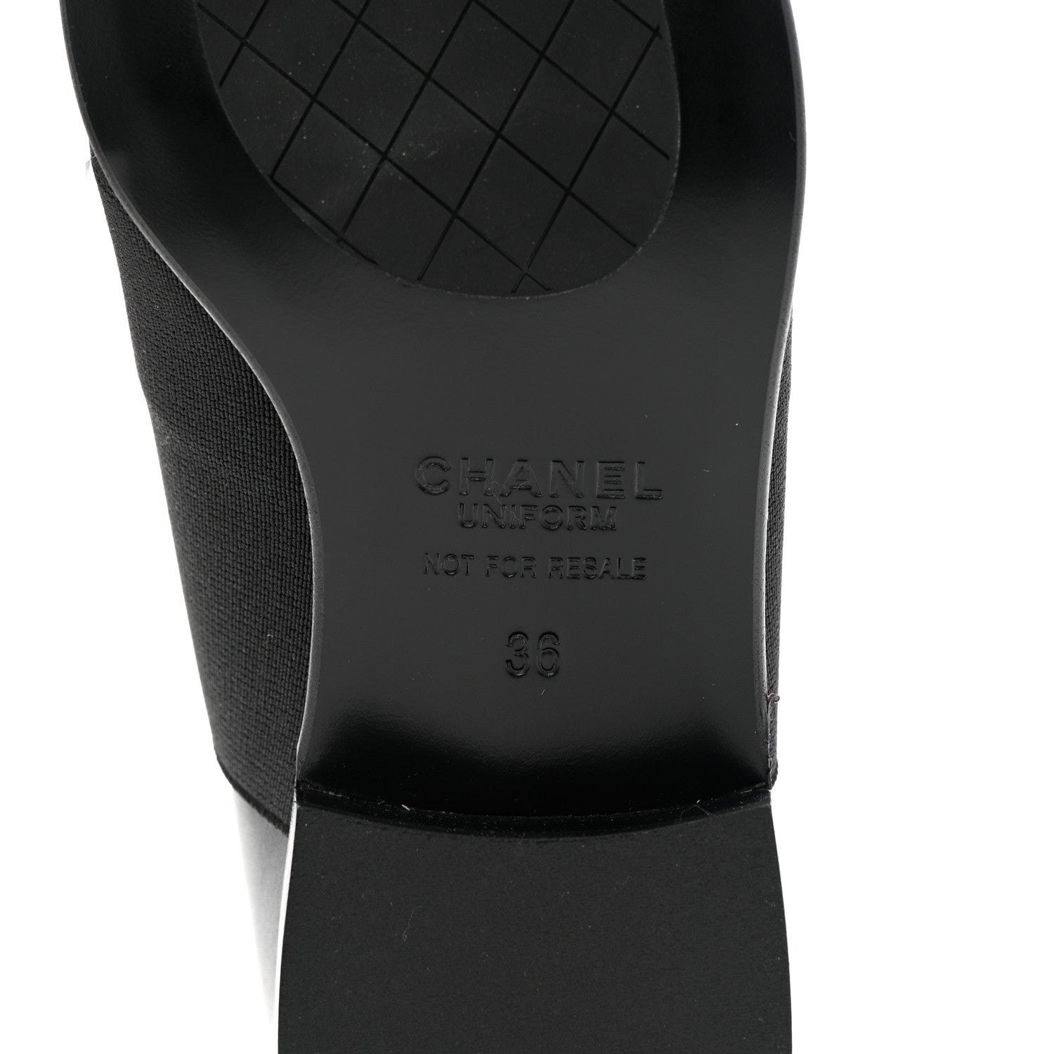 Chanel Calfskin Elastic Lace Up Cap Toe CC Loafers 36 Black 8 of 9