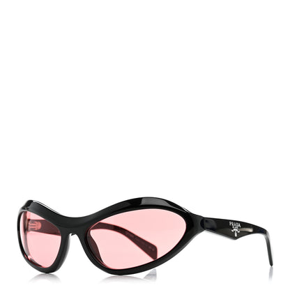 Prada Acetate Oval Sunglasses SPR A20 Black 1 of 9