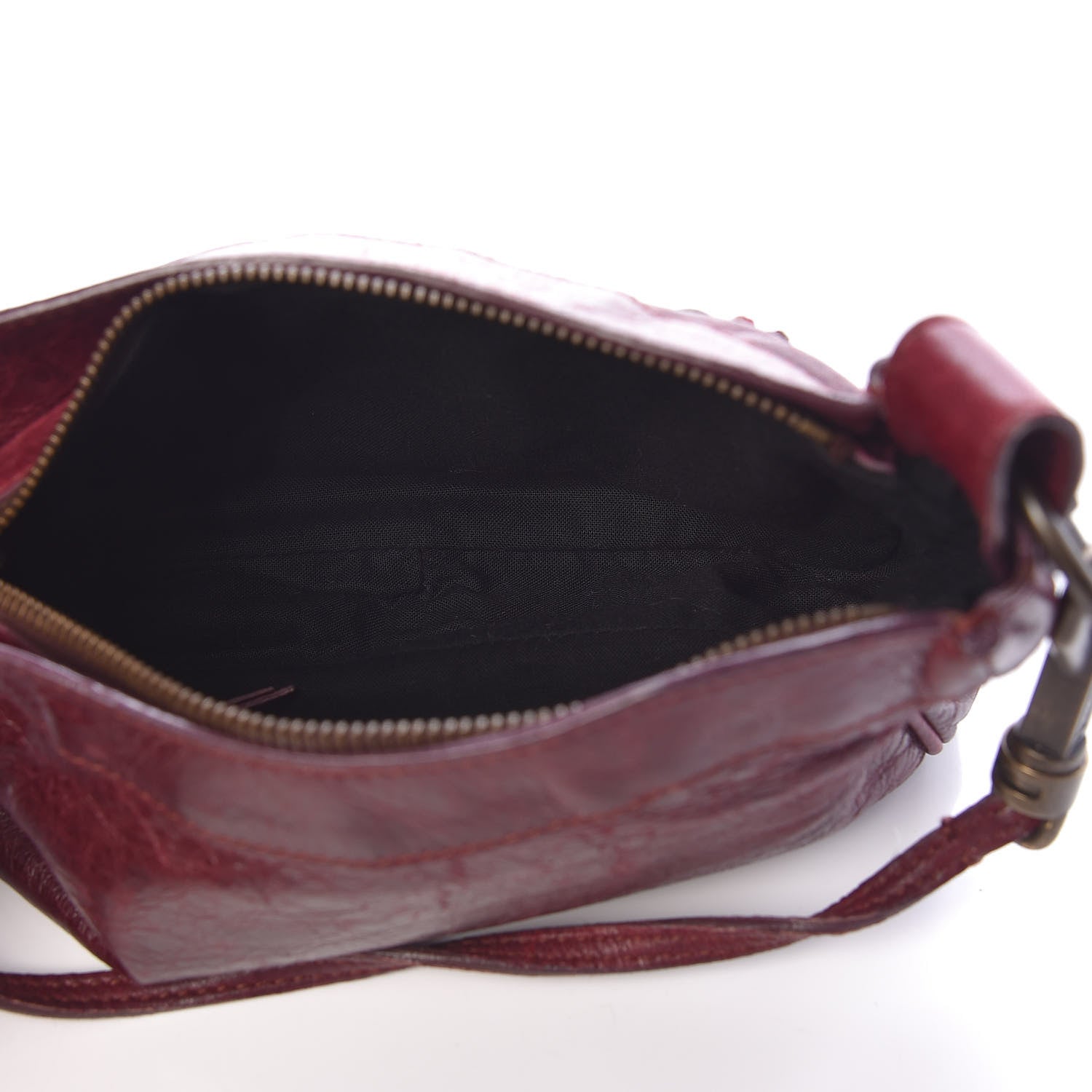 Balenciaga Agneau Classic Hardware Shoulder Bag Bordeaux 5 of 10