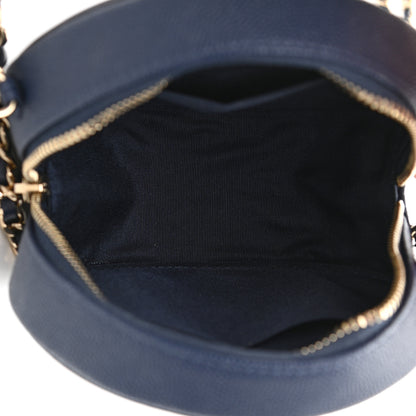 Chanel Caviar Quilted Round Filigree Crossbody Navy 5 of 10