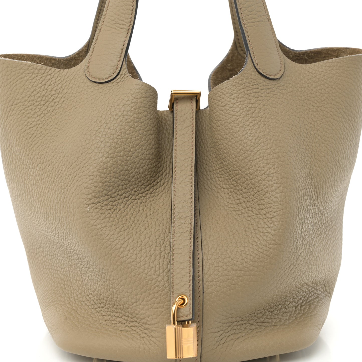 Taurillon Clemence Picotin Lock 22 MM Beige Marfa