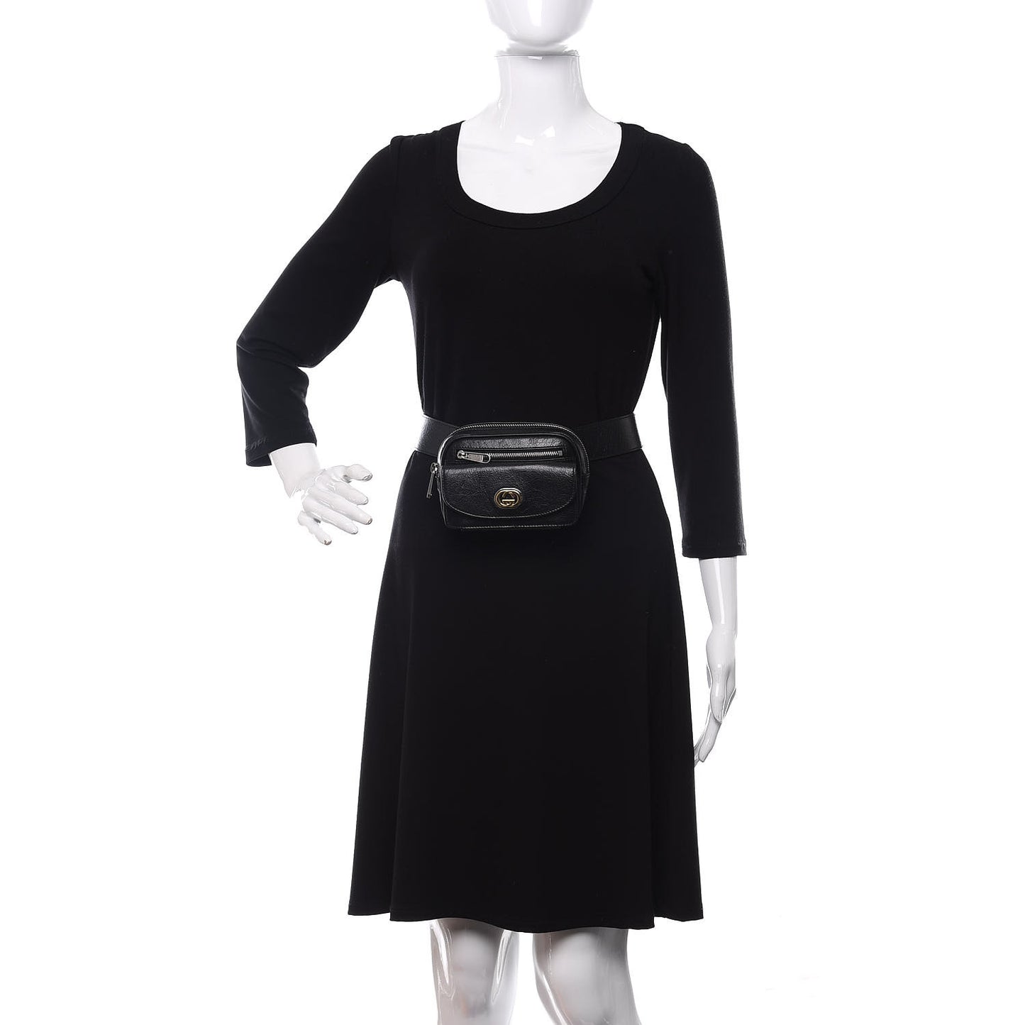 Fluffy Calfskin Mini Morpheus Belt Bag 90 36 Black