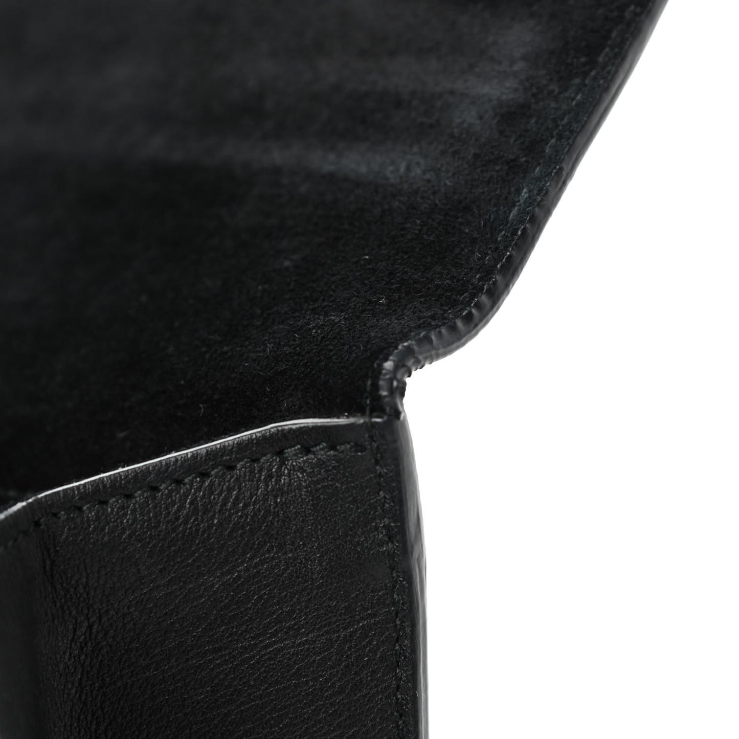 Calfskin Classic Y Ligne Clutch Black